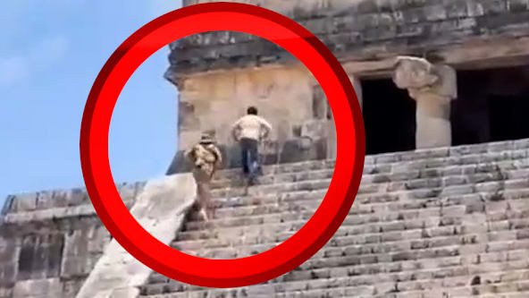 Festnahme und Geldstrafe für Touristen auf Kukulkán-Pyramide