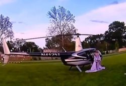 Helikopter statt Limousine: Spektakulärer Auftritt beim Abschlussball