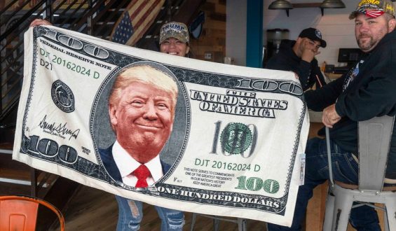 Druck für 250-Dollar-Banknote mit Trump-Abbild