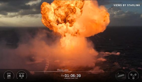 Raketentest für Mondreise: Feurige Landung von SpaceX’s Starship