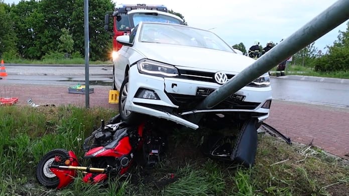 Schwerer Unfall in Brandenburg: Fahrschüler auf Motorrad erfasst