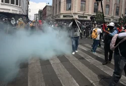 Polizeieinsatz mit Tränengas bei Lehrerprotest in Mexiko