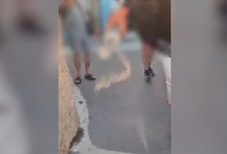 Morbide Aktion auf Santorini