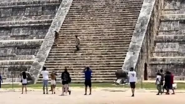 Touristen besteigen verbotene Maya-Pyramide und riskieren Strafen