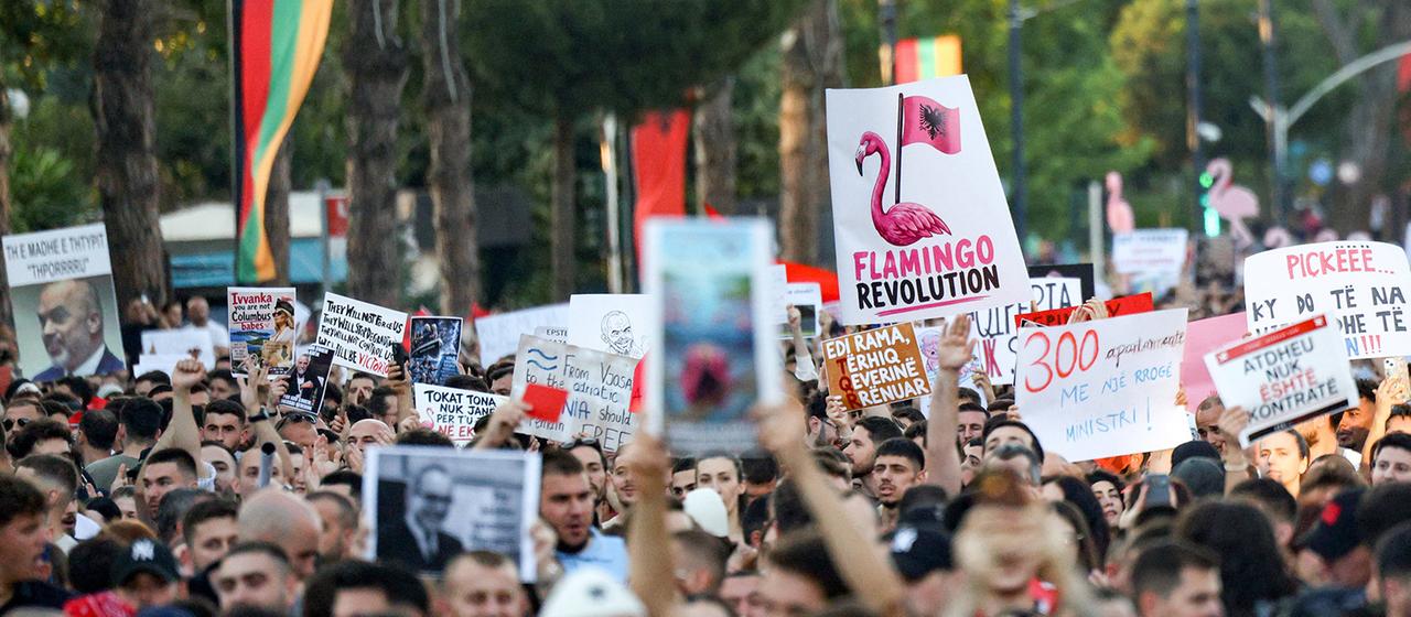 Proteste gegen Luxus-Resort in Albanien
