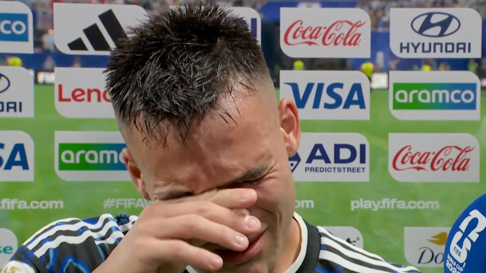 Emotionaler Moment für Lautaro Martinez nach WM-Finaleinzug