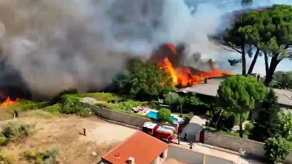 Feuer breiten sich in Südeuropa aus
