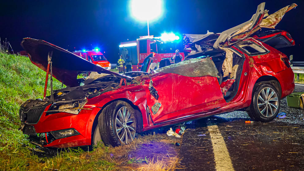 Schwere Aquaplaning-Unfälle in Baden-Württemberg