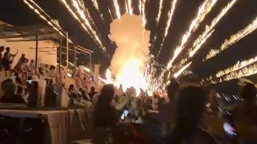 Feuerwerksunfall am Strand von Altea