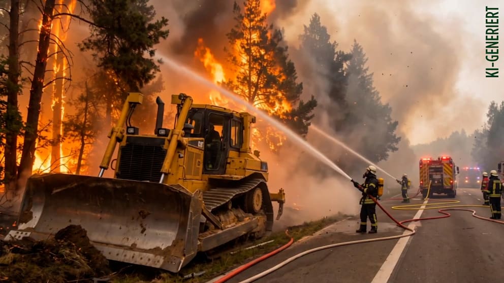 So wird ein Waldbrand bekämpft