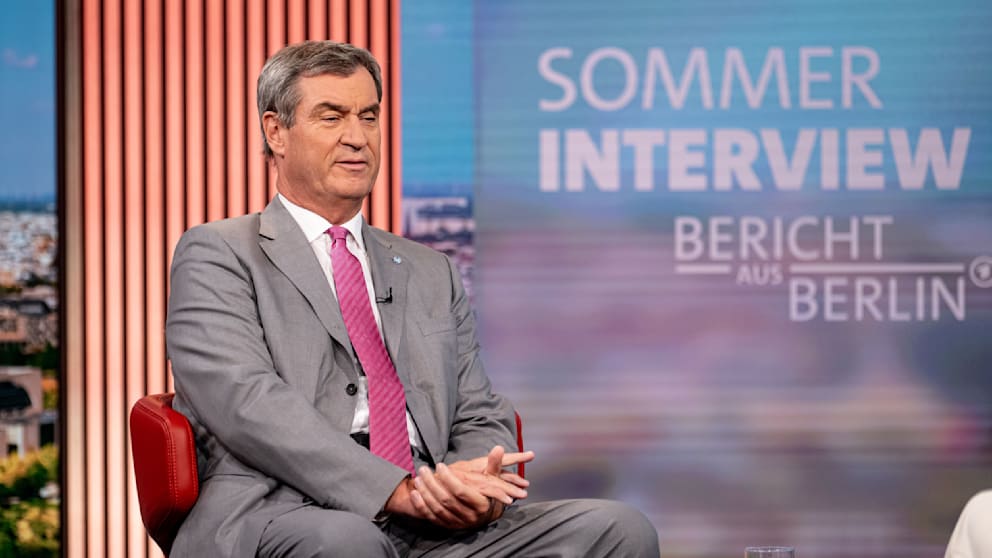 Markus Söder im ARD-Sommerinterview: Vertrauen in Friedrich Merz