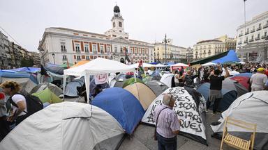 Proteste gegen Wohnraumnot und Zwangsräumungen in Madrid