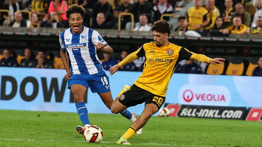 Spannender Kampf zwischen Dynamo Dresden und Hertha BSC