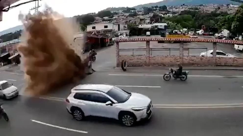 Fontäne in Venezuela verursacht Schäden