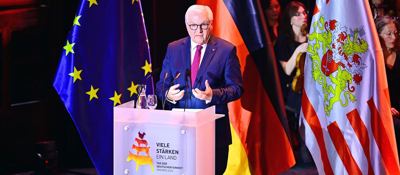 Steinmeier warnt zum Tag der Deutschen Einheit vor Extremismus