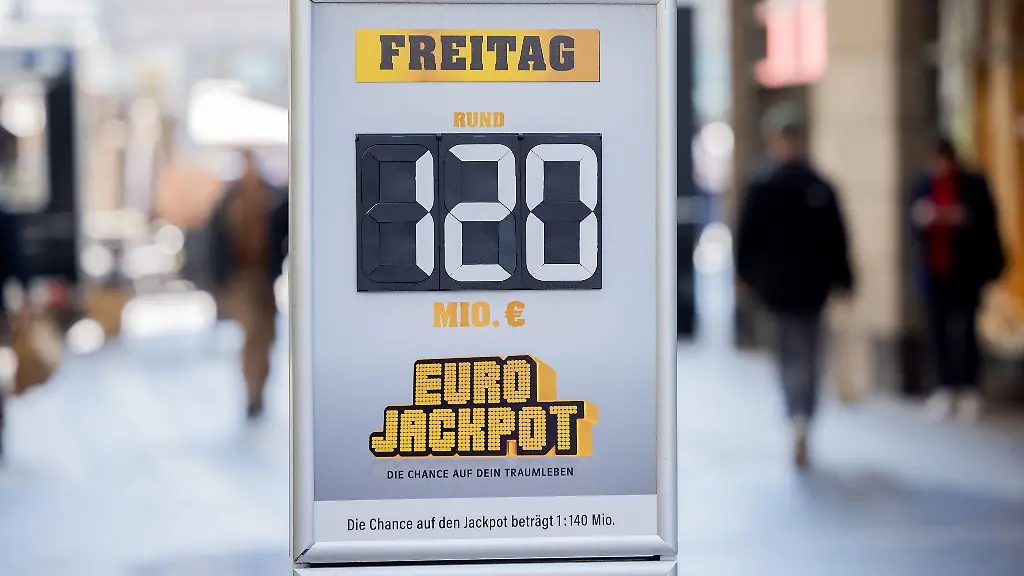 Eurojackpot: 120 Millionen Euro zu gewinnen