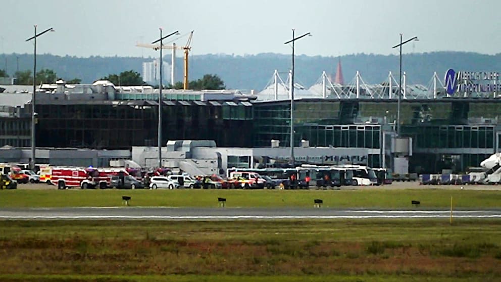 Großeinsatz am Flughafen Nürnberg: Entwarnung nach Notlage