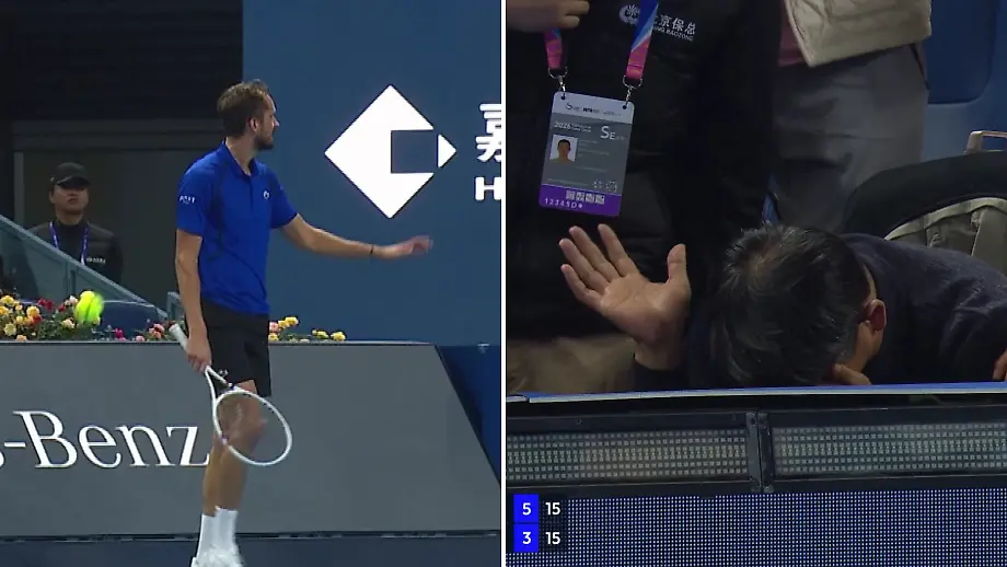Vorfall beim Duell Medwedew gegen Djokovic
